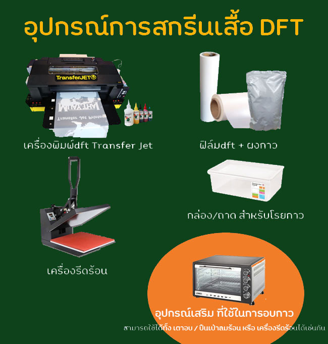 อุปกรณ์สกรีนเสื้อ-DFT-DTF-ทรานเฟอร์ฟิล์ม